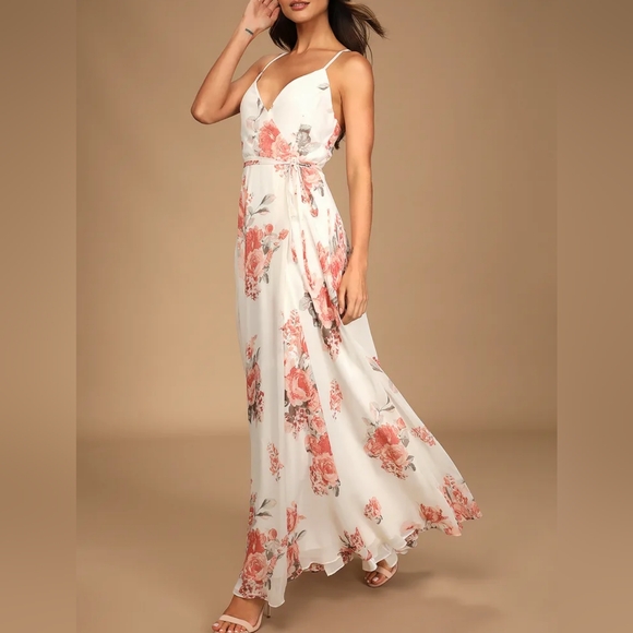 Nwt Lulu's Elegantly Inclined floral maxi dress XL - Picture 7 of 15